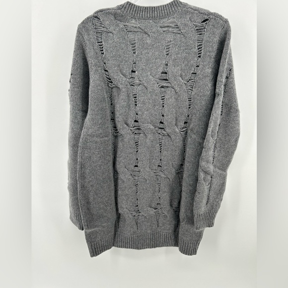 NWT New $248 AG Adriano Goldschmied Sandrine Longline Grey Wool Cardigan Size XS - Picture 6 of 12